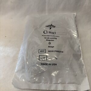 CURAD Knee-High Closed Toe 15-20mmHg Beige Size D